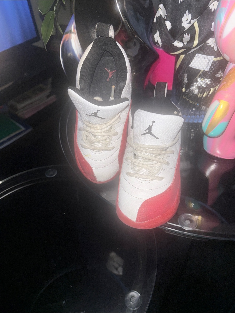 Jordan Toddler Sneakers in White and Red with Black Accents